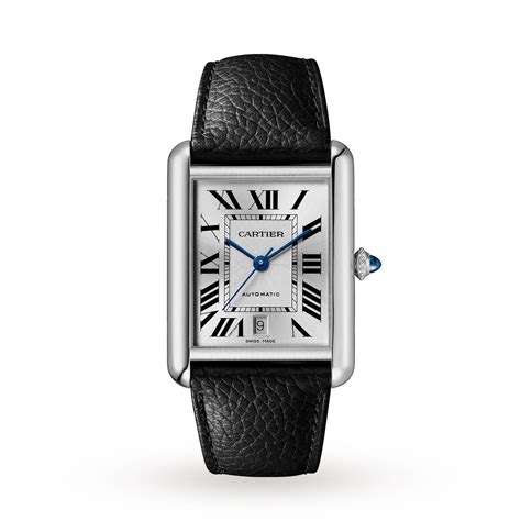 cartier tank leather|must de cartier tank watch.